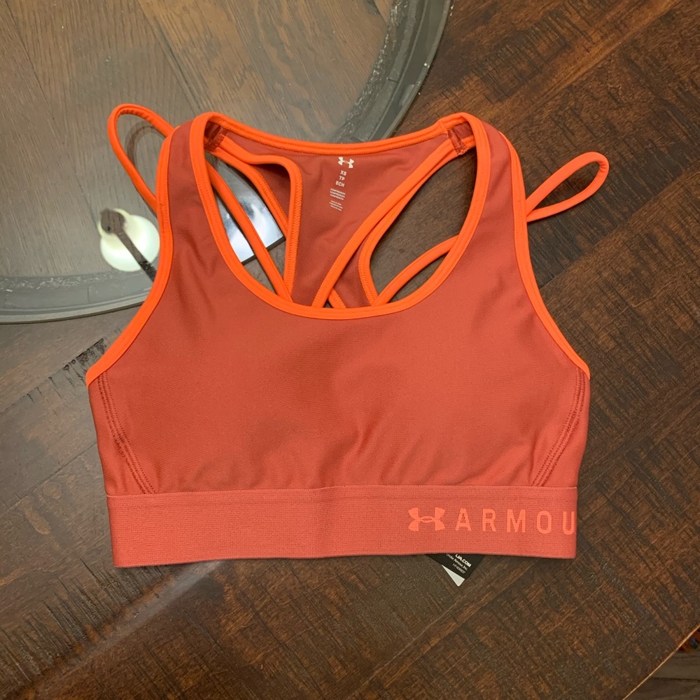 Under Armour Mid Crossback Strappy Sports Bra